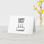 Happy Birthday | Simple Scribble Karte (Gelbe Blume)