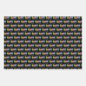 Happy Birthday Simple Typografy Geschenkpapier Set (Vorderseite 3)