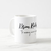 Happy Birthday Simple White Kaffeetasse (Vorderseite Links)
