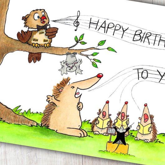 Happy Birthday Singers Postkarte