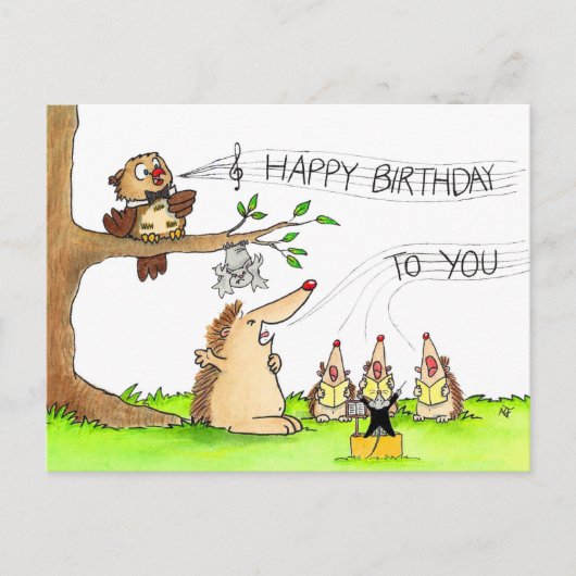 Happy Birthday Singers Postkarte (Vorderseite)