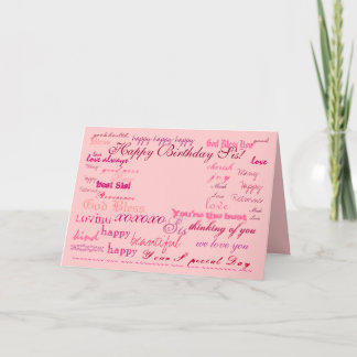 "Happy Birthday Sis!"karte Karte