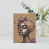 Happy Birthday Sista Black Girl Magic Melanin Lieb Postkarte (Stehend Vorderseite)