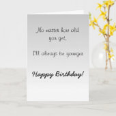 Happy Birthday Sister Brother Older Humor Funny Karte (Gelbe Blume)