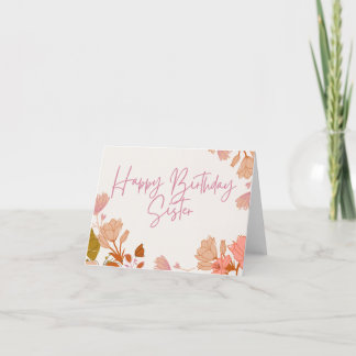 Happy Birthday Sister Card Dankeskarte