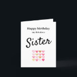 Happy Birthday Sister Card Dankeskarte<br><div class="desc">Personalisieren Sie diese niedliche Geburtstag-Karte für Ihre fabelhafte Schwester. Kann Ihre eigene Nachricht hineinschreiben.</div>