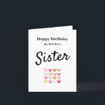 Happy Birthday Sister Card Dankeskarte<br><div class="desc">Personalisieren Sie diese niedliche Geburtstag-Karte für Ihre fabelhafte Schwester. Kann Ihre eigene Nachricht hineinschreiben.</div>