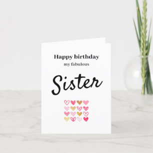 Happy Birthday Sister Card Dankeskarte