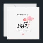 Happy Birthday Sister Card Feiertagskarte<br><div class="desc">Entdecken Sie unser Sisterly Liebe Celebration Set mit einer Personalisierten Sister Birthday Card,  umsichtigen Geschenkvarianten,  einer Special Sister Birthday Card und einer lebendigen Happy Birthday Sister Card. Äußere deine Liebe,  verbreite Freude und feiere die besonderen Momente mit deiner Schwester am Geburtstag.</div>