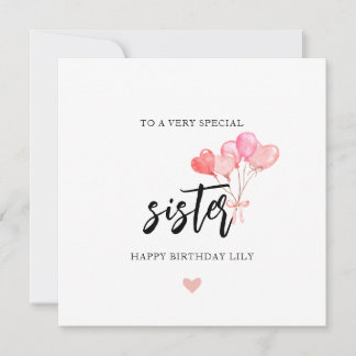 Happy Birthday Sister Card Feiertagskarte