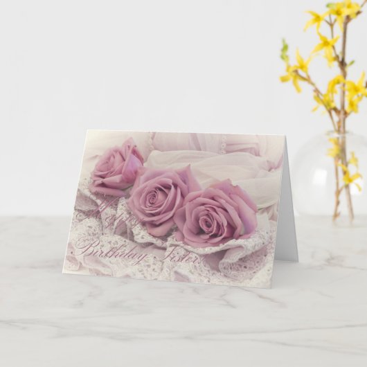 Happy Birthday Sister Card Karte (Gelbe Blume)