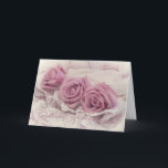 Happy Birthday Sister Card Karte<br><div class="desc">Herzlichen Glückwunsch zum Geburtstag. Rosa Rosen und stillen Stillleben.  Still Life Fotografy by Sandra Foster © Sandra Foster Designs</div>