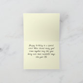 Happy Birthday Sister Elegant Daisy Folded Card Karte (Innenseite)