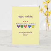 Happy Birthday Sister - GH Card Karte (Gelbe Blume)