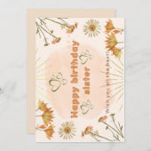 Happy birthday sister greetings einladung (Vorne/Hinten)