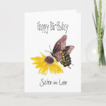 Happy Birthday Sister-in-Law Butterfly Garden Karte<br><div class="desc">Alles Gute zum Geburtstag,  Schwiegervater. Du bist der Schmetterling in meinem Garten</div>