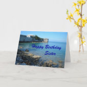 Happy Birthday Sister Karte (Gelbe Blume)