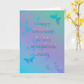 Happy Birthday Sister Karte (Gelbe Blume)