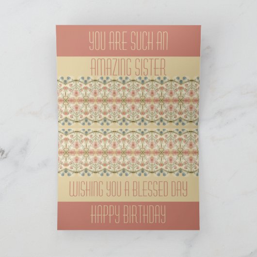 Happy Birthday Sister Karte (Innenseite)