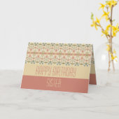 Happy Birthday Sister Karte (Gelbe Blume)