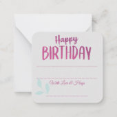 Happy Birthday Sister Mitteilungskarte (Rückseite)