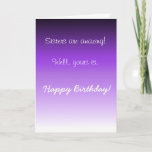 Happy Birthday Sister Phantastischer Spaß Funny Karte<br><div class="desc">Dieses Design wurde mithilfe von digitaler Kunst erstellt und kann in dem Bereich personalisiert sein, der zur Verfügung gestellt wird, oder indem Sie den Klick wählen, um weitere Optionen anzupassen und den Namen, die Initialen oder die Wörter zu ändern. Sie können auch die Textfarbe und den Textstil ändern oder den...</div>