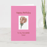 Happy Birthday Sister - Rose Card Karte<br><div class="desc">Christliche Geburtstagskarte für Sister!   Enthält Bibelkomalnummern 6:24-26 (NKJV) und Text im Inneren.</div>