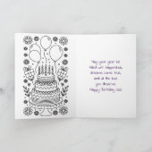 Happy Birthday Sister | Sentimental Personalisiert Karte (Innenseite)