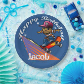 Happy Birthday Skateboarder Pappteller (Party)