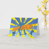 Happy Birthday Skateboarding Card Karte (Gelbe Blume)