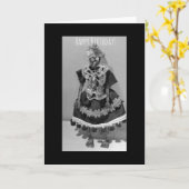 Happy Birthday Skeleton Woman Card Karte (Gelbe Blume)
