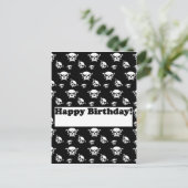 Happy Birthday Skulls Template Postkarte (Stehend Vorderseite)