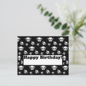 Happy Birthday Skulls Template Postkarte (Stehend Vorderseite)