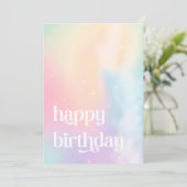 Happy Birthday Sky Aesthetic Star Vintag Card (Stehend Vorderseite)