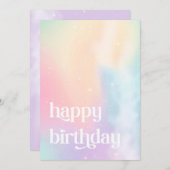 Happy Birthday Sky Aesthetic Star Vintag Card (Vorne/Hinten)