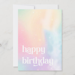 Happy Birthday Sky Aesthetic Star Vintag Card