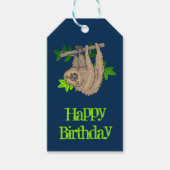 Happy Birthday Sloth Geschenkanhänger (Vorderseite)