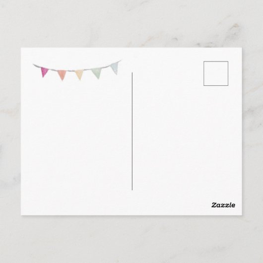 Happy Birthday Snail Postcard Postkarte (Rückseite)