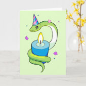 Happy Birthday Snake Card Karte (Gelbe Blume)