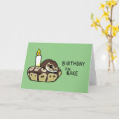 Happy Birthday Snake Niedlich Ball Python Zeichnen Karte (Gelbe Blume)