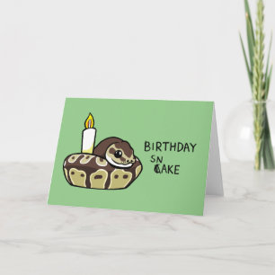 Happy Birthday Snake Niedlich Ball Python Zeichnen Karte