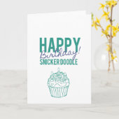 Happy Birthday Snickerdoodle Karte (Gelbe Blume)