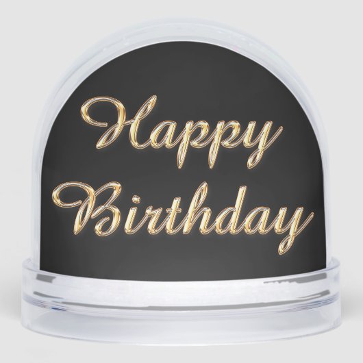 Happy Birthday Snow Globe Schneekugeln (Vorderseite)