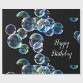 Happy Birthday Soap Bubble Gift Geschenkpapier (Flach)