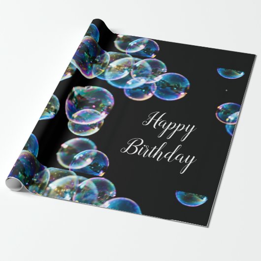 Happy Birthday Soap Bubble Gift Geschenkpapier (Ungerollt)