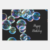 Happy Birthday Soap Bubble Gift Geschenkpapier Set (Vorderseite)