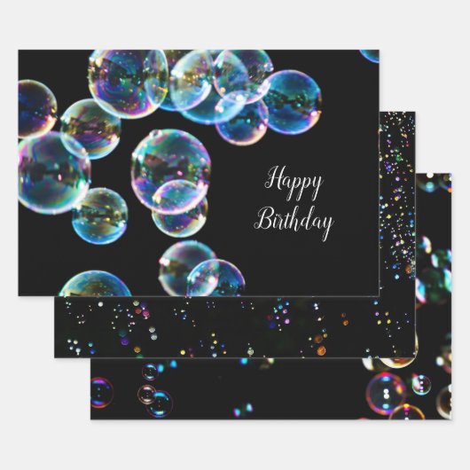Happy Birthday Soap Bubble Gift Geschenkpapier Set (Set)