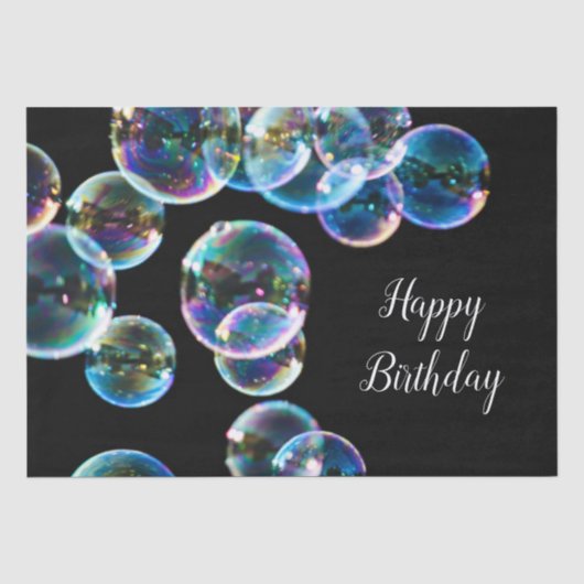 Happy Birthday Soap Bubble Gift Seidenpapier (Vorderseite)