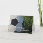 Happy Birthday Soccer Granddaughter Karte<br><div class="desc">A soccer birthday card of Granddaughter with a close up photo of a soccer ball in the grass and the words "Happy Birthday Granddaughter" at the bottom in white.</div>