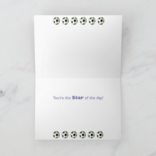 Happy Birthday Soccer Karte (Innenseite)